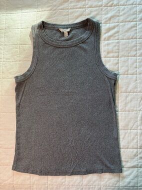 Banana Republic Grey Ribbed Crewneck Tank